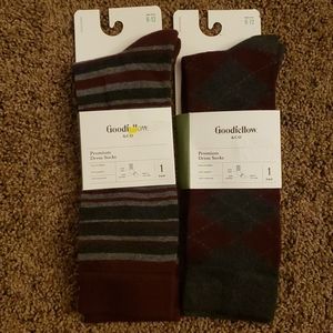 Two pairs goodfellow and co premium dress socks
